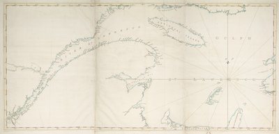 Mapa do Golfo e do Rio de São Lourenço, c.1778 (gravura) de Joseph Frederick Wallet DesBarres