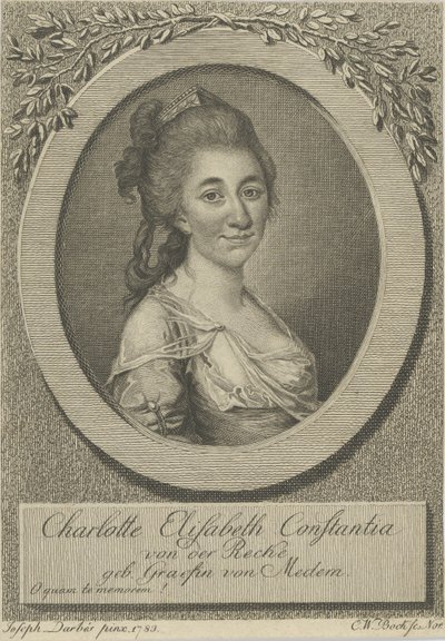 Retrato de Elisa von der Recke 1754-1833, 1783. de Joseph Friedrich August Darbes