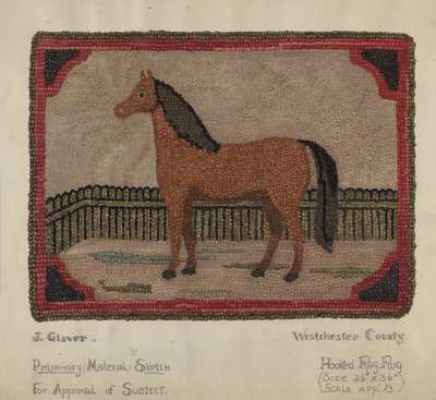 Tapete Gancho com Cavalo de Joseph Glover
