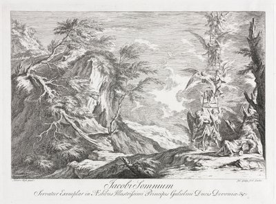 Sonho de Jacobs, c. 1720 de Joseph Goupy