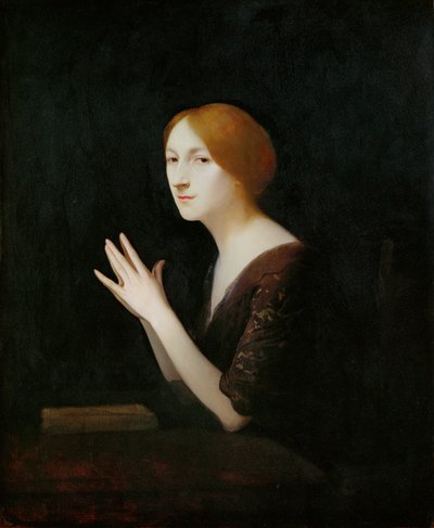 Marguerite Moreno (pintura sobre madeira) de Joseph Granie