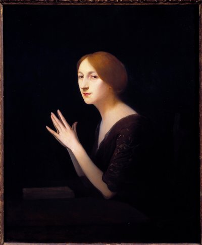 Retrato de Marguerite Moreno (1871-1948) atriz da Comédia Francesa Pintura de Joseph Granie (1861-1915) 1899 Sol. 0,56x0,46 m Paris, Musee d