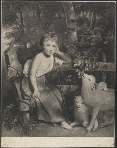 Miss Mary Palmer como "A Jovem Pastora" de Joseph Grozer