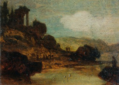 Paisagem com ruína de Joseph Hasslwander