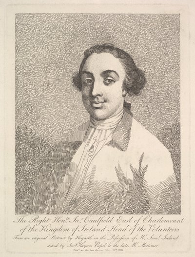 O Honorável James Caulfield, Conde de Charlemont do Reino da Irlanda..., 19 de março de 1782. de Joseph Haynes