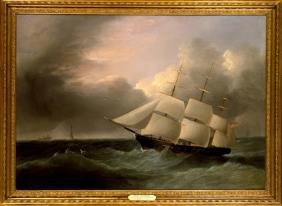 Navio Mercante Indiaman Ocidental - Pintura por J.Heard, 19º C. de Joseph Heard