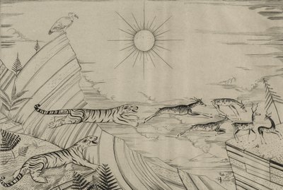 Asie, publicado em 1928 (gravura em papel depositado) de Joseph Hecht