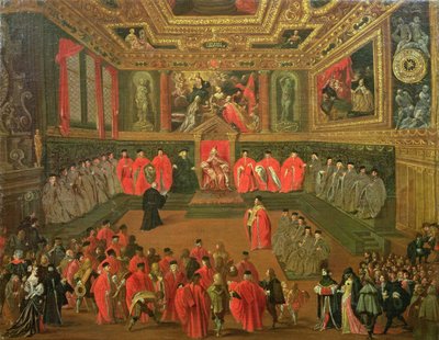 Audiência com o Doge no Colégio do Palácio Ducale de Joseph Heintz