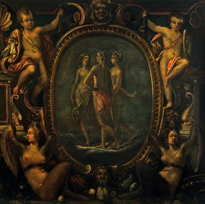 As Três Graças (óleo sobre tela) de Joseph Heintz