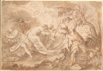 Vários deuses e deusas: Ceres, Vênus, Marte e Mercúrio de Joseph Heintz d.Æ.