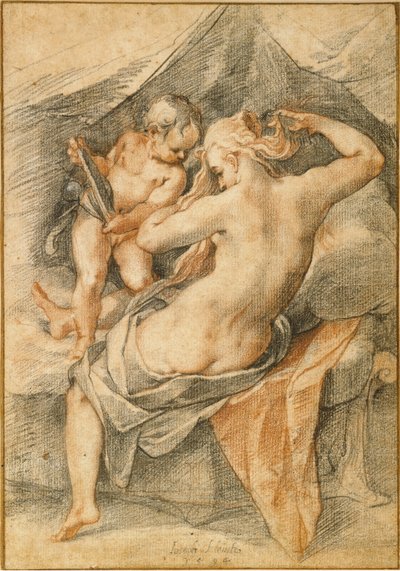 Alemão: Vénus em frente ao espelho A Toilette de Vénus de Joseph Heintz the Elder