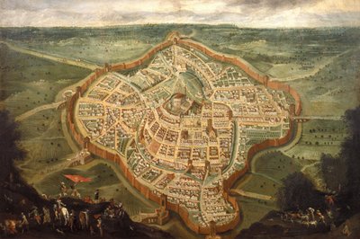 Mapa da cidade de Udine, meados do século XVII, meados do século XVII.. de Joseph Heintz the Younger