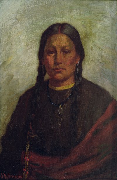 Filha do Chefe Pequeno Chefe (óleo sobre tela) de Joseph Henry Sharp