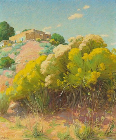 Estúdio de Taos (óleo sobre tela) de Joseph Henry Sharp