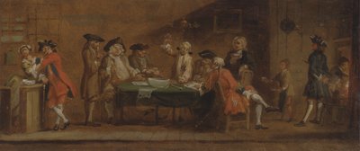 Figuras em uma taberna ou cafeteria, ca. 1725 ou depois de 1750. de Joseph Highmore