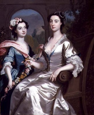Sra. Elizabeth Birch e sua filha, 1741 de Joseph Highmore