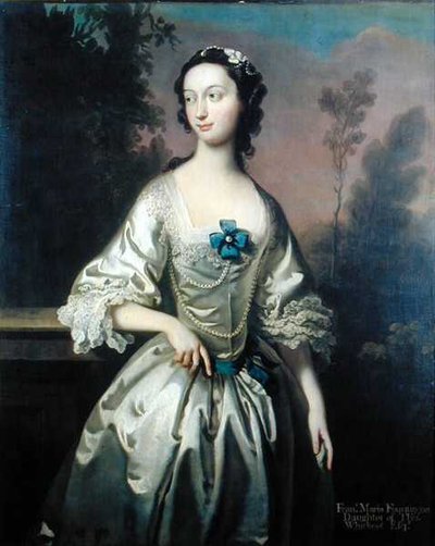Retrato de Frances Maria Fountayne (óleo sobre tela) de Joseph Highmore