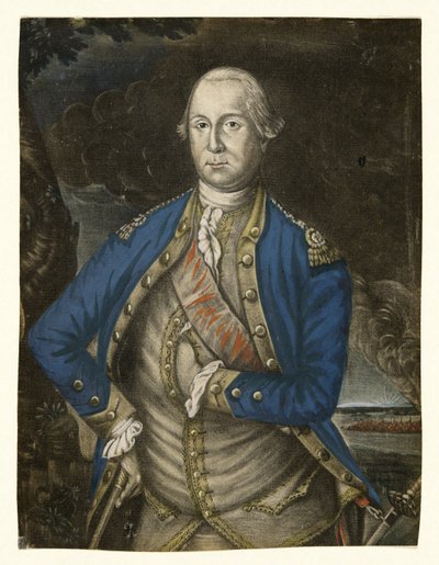 Sua Excelência George Washington Esquire, pub. 1776 (gravura colorida à mão) de Joseph Hiller