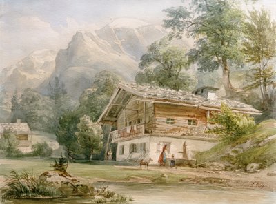 Fazenda em Königssee, perto de Berchtesgaden de Joseph Hoger