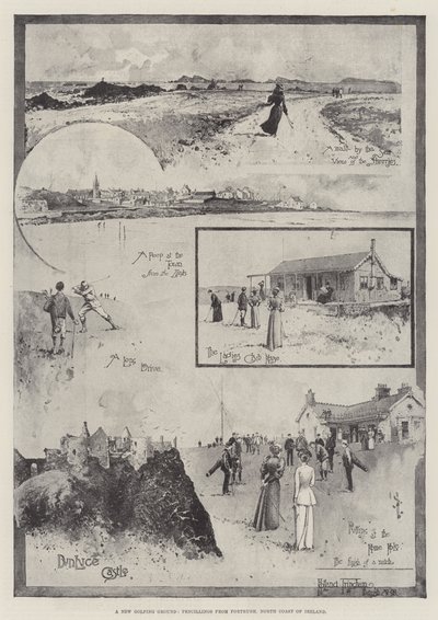 Um novo campo de golfe, desenhos de Portrush, North Coast of Ireland de Joseph Holland Tringham
