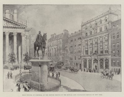 Head Offices, em Cornhill, da sucursal britânica da Mutual Life Insurance Company de Nova Iorque de Joseph Holland Tringham