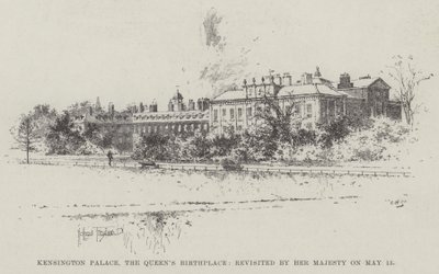 Kensington Palace, o local de nascimento da rainha, revisitado por Sua Majestade em 15 de maio de Joseph Holland Tringham