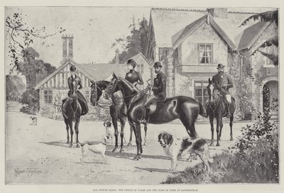 Nossos futuros reis, o príncipe de Gales e o duque de York em Sandringham de Joseph Holland Tringham