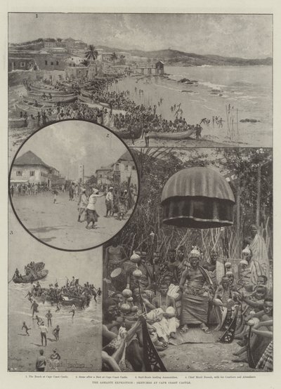 A Expedição Ashanti, Esboços no Castelo da Costa do Cabo de Joseph Holland Tringham