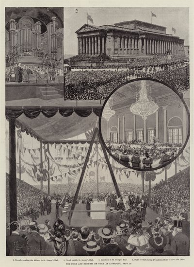 O duque e a duquesa de York em Liverpool, 10 de setembro de Joseph Holland Tringham