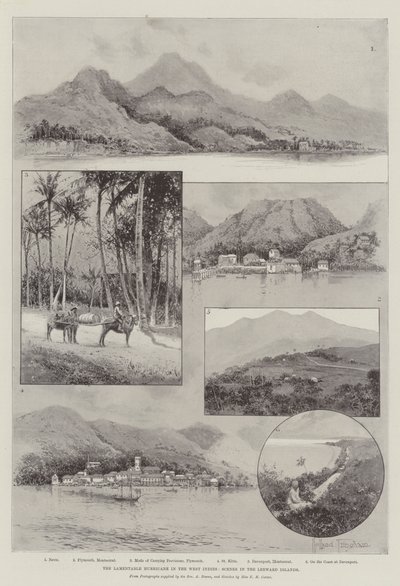 O lamentável furacão nas Índias Ocidentais, cenas nas ilhas Leeward de Joseph Holland Tringham