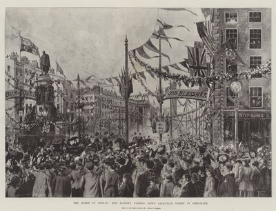 A Rainha em Dublin, Sua Majestade passando pela Rua Sackville em Semi-Estado de Joseph Holland Tringham