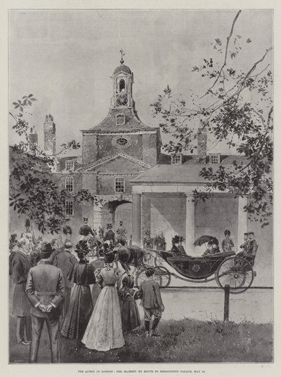 A rainha em Londres, Sua Majestade a caminho do Palácio de Kensington, 15 de maio de Joseph Holland Tringham
