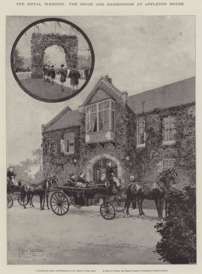 O casamento real, a noiva e o noivo na Appleton House de Joseph Holland Tringham