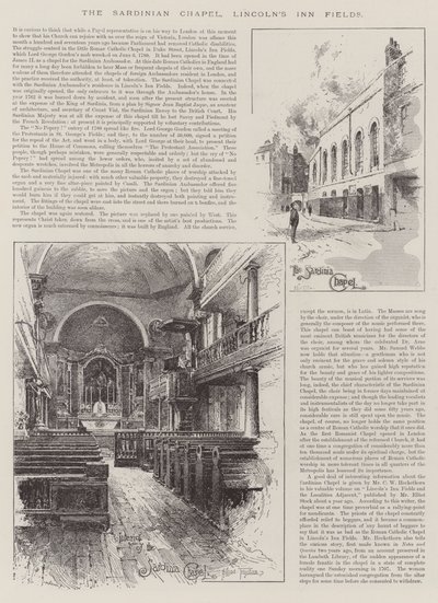 Capela da Sardenha, Lincoln&39;s Inn Fields de Joseph Holland Tringham