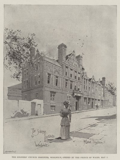 O Instituto da Igreja dos Soldados, Woolwich, inaugurado pelo Príncipe de Gales, em 7 de maio de Joseph Holland Tringham