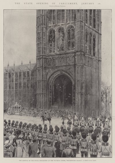A abertura do estado do parlamento, 16 janeiro de Joseph Holland Tringham