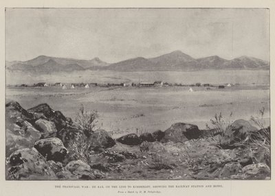 A Guerra do Transvaal, De Aar, na Linha de Kimberley, mostrando a Estação Ferroviária e Hotel de Joseph Holland Tringham