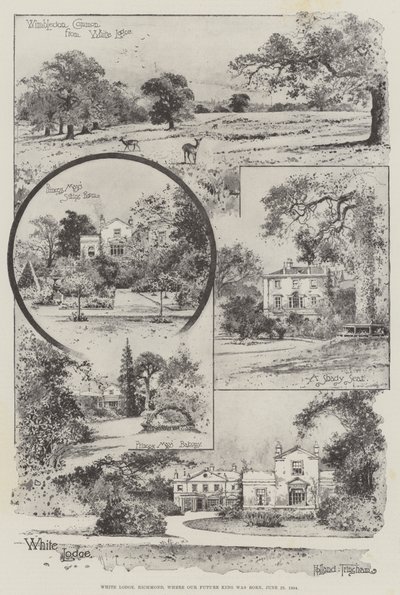 Loja Branca, Richmond, onde nasceu o nosso Futuro Rei, 23 de Junho de 1894 (gravura) de Joseph Holland Tringham