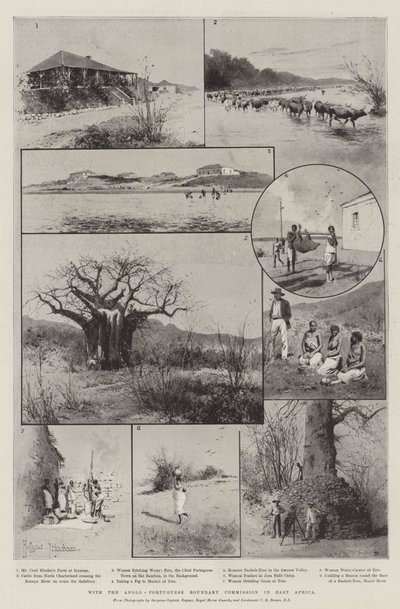 Com a Comissão de Fronteira Anglo-Portuguesa na África Oriental de Joseph Holland Tringham