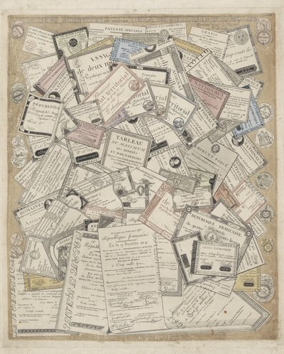 Frans papiergeld Moedas e outros papéis da República Francesa (título no objeto) de Joseph Hunin