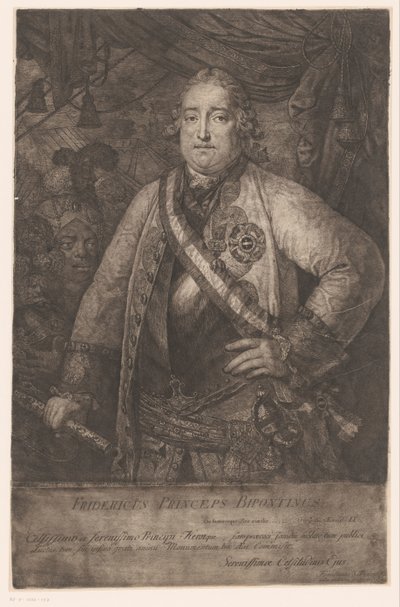 Retrato de Frederico de Pfalz-Zweibrücken-Veldenz Fridericus Princeps Bipontinus (título do objeto) Obras de Joseph Fratrel (título da série) Obras de Joseph Fratrel (título da série) de Joseph I Fratrel