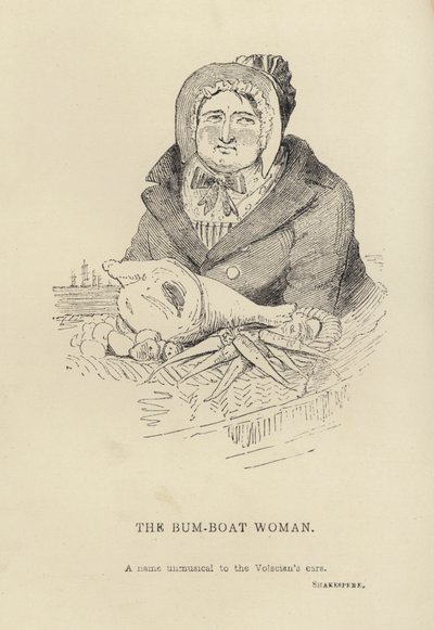 Kenny Meadows: The Bum-Boat Woman (gravura) de Joseph Kenny (after) Meadows