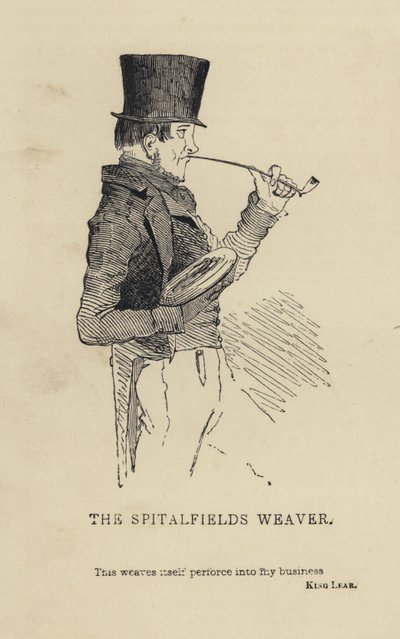 Kenny Meadows: The Spitalfields Weaver (gravura) de Joseph Kenny (after) Meadows
