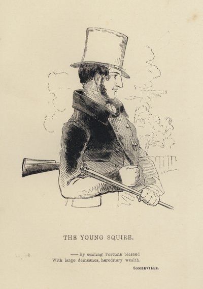 Kenny Meadows: The Young Squire (gravura) de Joseph Kenny (after) Meadows