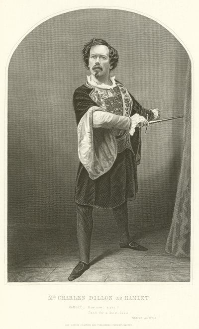 Sr. Charles Dillon como Hamlet, Ato III, Cena IV de Joseph Kenny Meadows