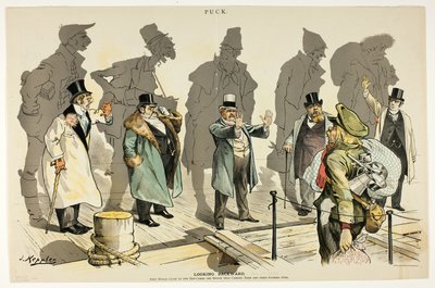 Olhando para trás, de Puck de Joseph Keppler