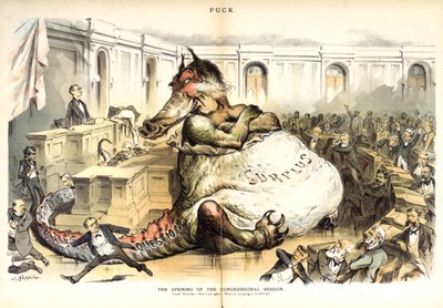 A abertura da sessão do congresso, 1887 de Joseph Keppler