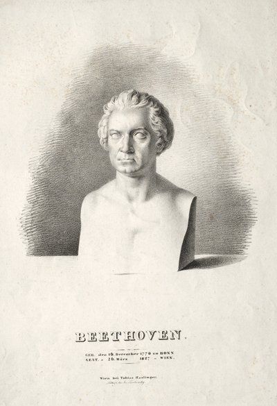Busto de Ludwig van Beethoven. de Joseph Kriehuber