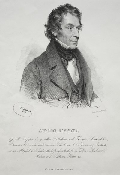 Retrato do Dr. Anton Hayne, 1840. de Joseph Kriehuber