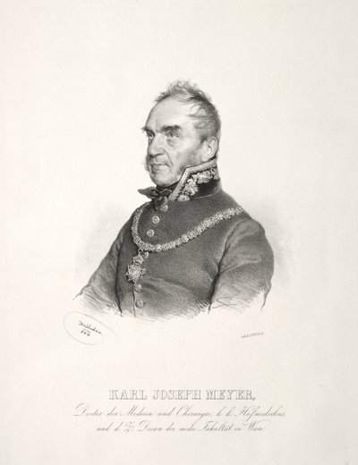 Retrato do Dr. Karl Joseph Meyer, 1844. de Joseph Kriehuber